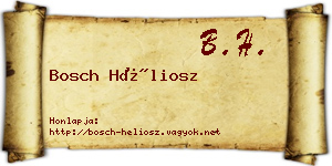 Bosch Héliosz névjegykártya